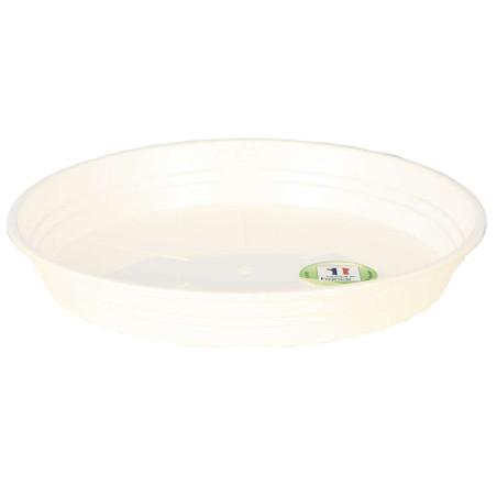 Soucoupe Ronde D12,5cm - H2,5cm - Blanc - Fabrication Française