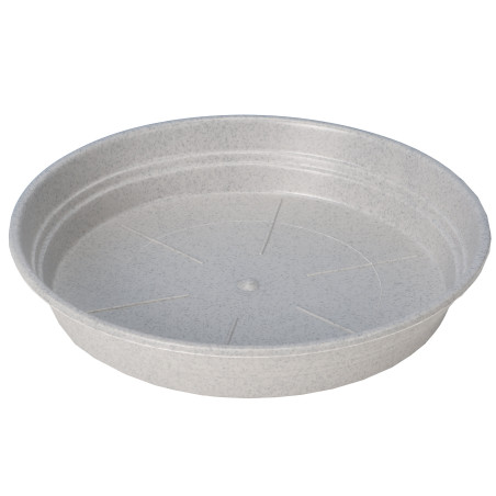 Soucoupe Ronde D26cm - H3,8cm - Couleur pierre naturelle - Fabrication Française