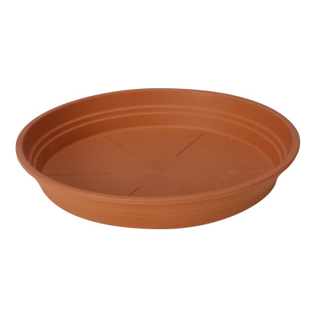 Soucoupe Ronde D47cm - H5,5cm - Couleur terre cuite - Fabrication Française