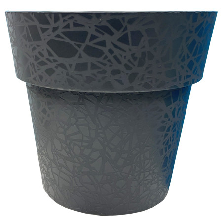 Pot de fleurs design Térea - Rond D 48cm 51L - Noir - Fabrication Française