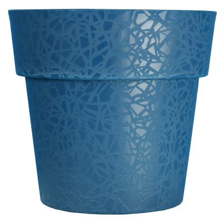 Pot de fleurs design Térea - Rond D 48cm 51L - Bleu - Fabrication Française