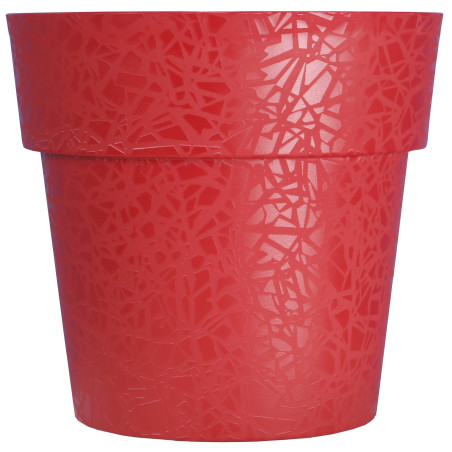 Pot de fleurs design Térea - Rond D 48cm 51L - Rouge - Fabrication Française