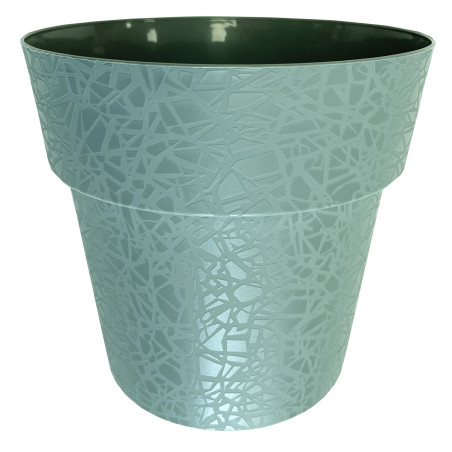 Pot de fleurs design Térea - Rond D 48cm 51L - Vert argile - Fabrication Française