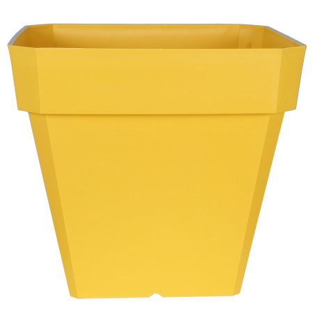 Pot de fleurs Soleilia Carré 40 - L39cm - H36cm - 34L - Jaune - Fabrication Française