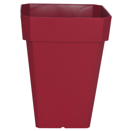 Pot de fleurs Soleilia Haut 53 - L39cm - H53cm - 49L - Rouge - Fabrication Française