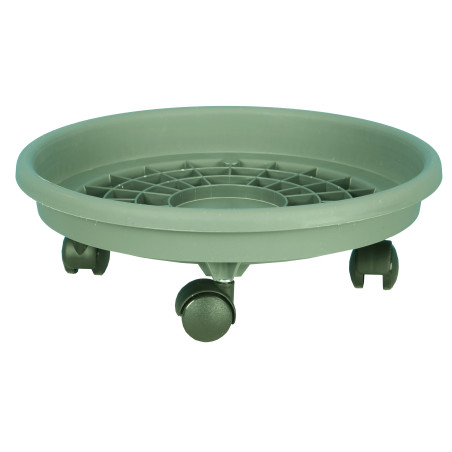 Soucoupe à roulettes D39 - H10 cm - Vert argile - Fabrication Française