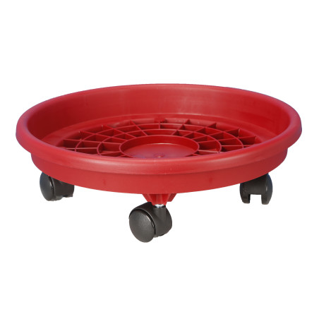 Soucoupe à roulettes D39 - H10 cm - Rouge - Fabrication Française
