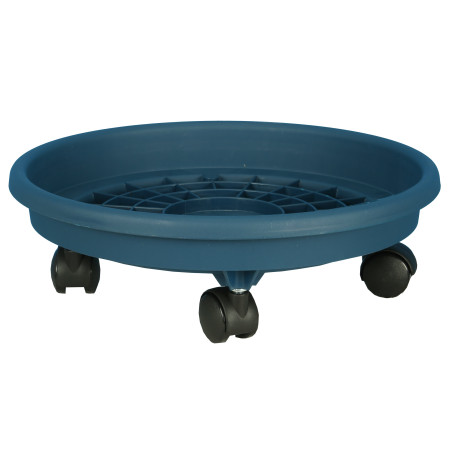 Soucoupe à roulettes D39 - H10 cm - Bleu - Fabrication Française