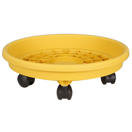 Soucoupe à roulettes D31 - H10 cm - Jaune - Fabrication Française