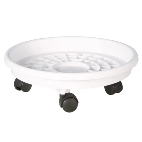 Soucoupe à roulettes D39 - H10 cm - Blanc - Fabrication Française