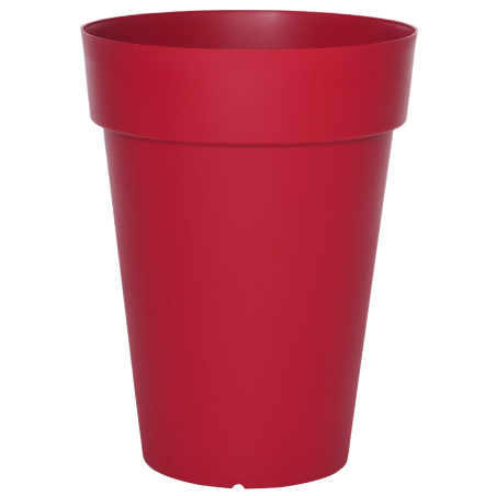 Pot de fleurs Soleilia Haut 66 - D49cm - H65cm - 71L - Rouge - Fabrication Française