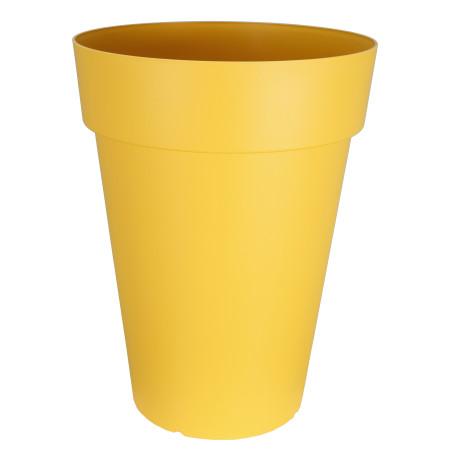 Pot de fleurs Soleilia Haut 66 - D49cm - H65cm - 71L - Jaune - Fabrication Française