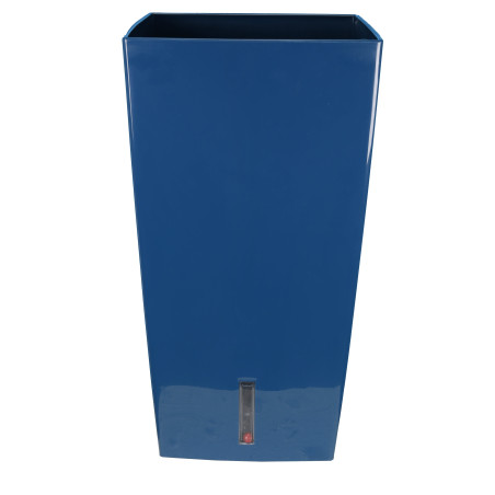 Pot de fleurs à réserve d\'eau Hydrosystem Eva New Carré Haut 37x37cm - H68,5cm - 69L - Bleu - Fabrication Française