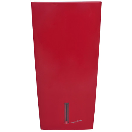 Pot de fleurs à réserve d'eau Hydrosystem Eva New Carré Haut 28x28cm - H52cm - 31L - Rouge - Fabrication Française