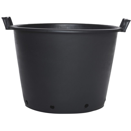 Conteneur de jardin avec poignées D60cm - H40cm - 80L - Noir - Fabrication Italienne
