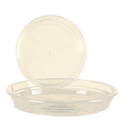 Soucoupe ronde D28,5 cm - H4 cm - Translucide - Fabrication Française