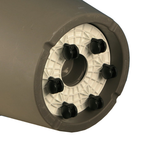 Support roulant encastrable D22,5cm - H6,5cm - Blanc - Fabrication Française