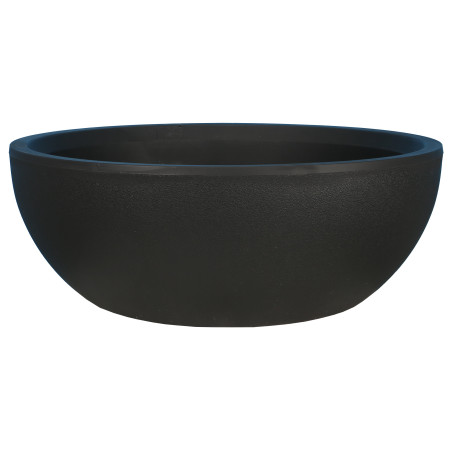 Bac Pot de fleurs Double Parois effet Granit - Coupe D 40cm 12L - Noir - Fabrication Française
