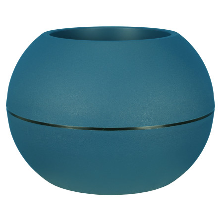 Bac Pot de fleurs Double Parois effet Granit - Boule D 40cm 8,9L - Bleu - Fabrication Française