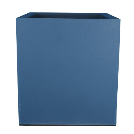 Bac Pot de fleurs Double Parois effet Granit - Carré 30cm 14L - Bleu - Fabrication Française
