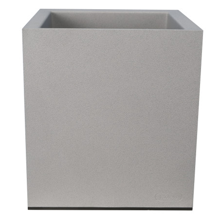 Bac Pot de fleurs Double Parois effet Granit - Carré 40cm 38L - Ton pierre naturelle - Fabrication Française