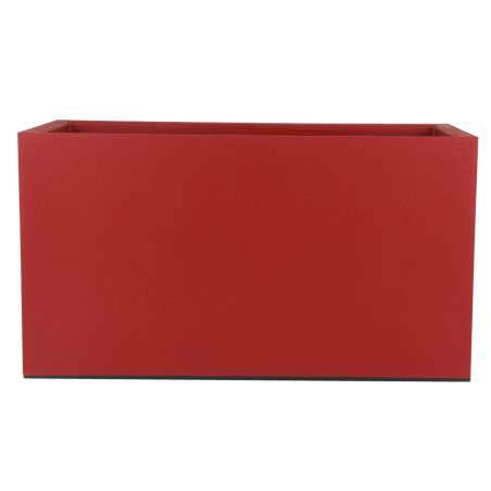 Bac Pot de fleurs Double Parois effet Granit - Rectangle 30x60cm 33L - Rouge - Fabrication Française