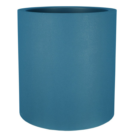 Bac Pot de fleurs Double Parois effet Granit - Rond D 50cm 57L - Bleu - Fabrication Française