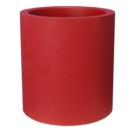 Bac Pot de fleurs Double Parois effet Granit - Rond D 40cm 28L - Rouge - Fabrication Française