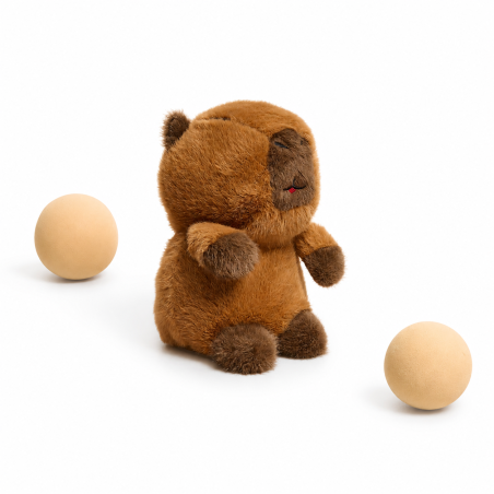 Peluche Parlante Animée Capybara à Répétition Vocale - 16 cm