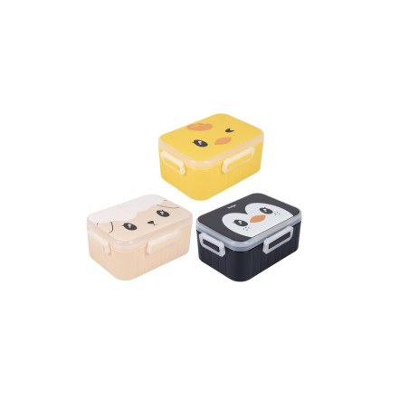 Lot de 3 Lunch Box Swigo Friends 80 cl Assortie - Boîte Repas Micro-ondes et Lave-vaisselle