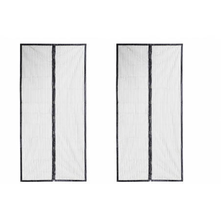 Lot de 2 Moustiquaires Magnétiques pour Porte 200 x 100 cm - Fermeture Automatique Anti-Insectes