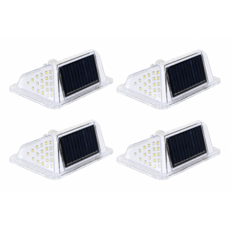 Lot de 4 Luminaires Solaires 90 LED COB avec Détecteur de Mouvement