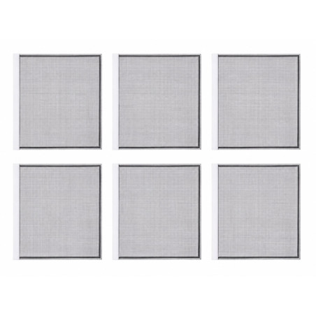 Lot de 6 Moustiquaires Découpable pour Fenêtre 150 x 130 cm - Installation Sans Perçage