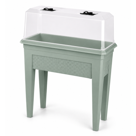 Jardinière sur pied 64L - 78 x 39 cm Fabriquée en France + Serre - Jaune