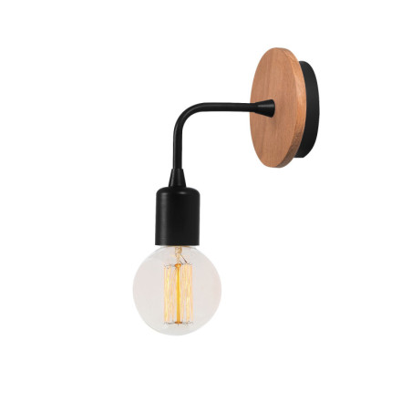Applique murale Lampe Métal Noir - 10 x 10 cm - Douille E27 - Style Industriel