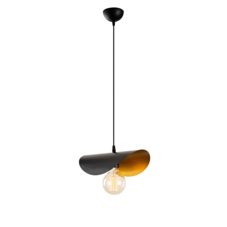 Suspension Luminaire Métal Noir - 30 x 17 cm - Style Moderne