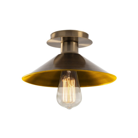 Suspension Luminaire Métal Or - D24 cm - Douille E27 - Style Industriel