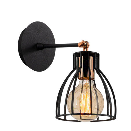 Applique murale Lampe Métal Noir - D15 cm - Style Industriel
