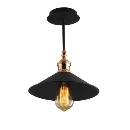 Suspension Luminaire Métal Noir - D24 cm - Style Industriel