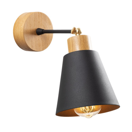 Applique murale Lampe Métal Noir - D14 cm - Style Industriel