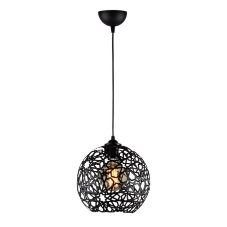 Suspension Luminaire Fer Noir - D25 cm - Style Moderne