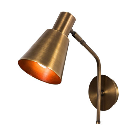 Applique murale Lampe Métal Cuivre - 36 x 40 cm - Douille E27 - Style Industriel