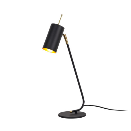 Lampe à poser Lampe de table Fer Noir et Or - 8 x 26 cm - Douille E27 - Style Industriel