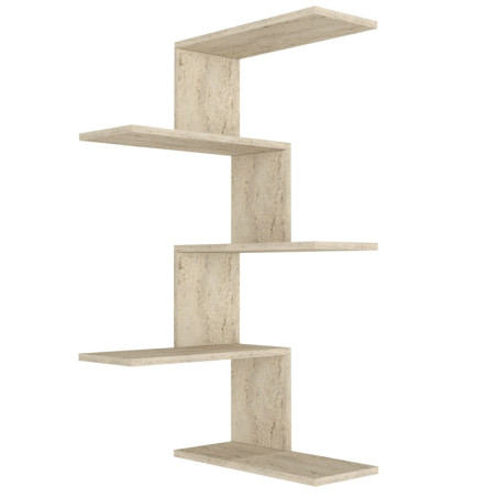Étagère murale en bois MDF mélaminé effet travertin H 109 cm