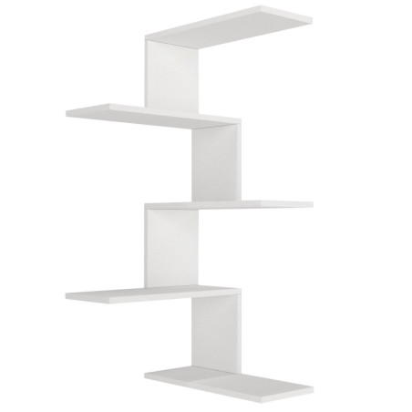 Étagère murale en bois MDF mélaminé blanc H 109 cm style scandinave
