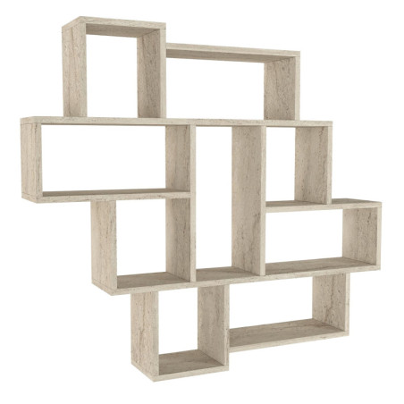 Étagère murale en bois MDF mélaminé effet travertin L 115,5 cm