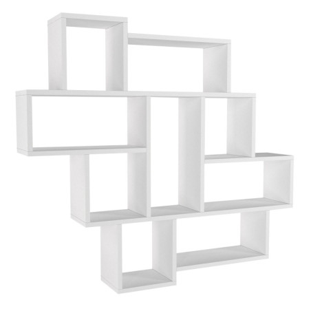 Étagère murale en bois MDF mélaminé blanc L 115,5 cm style moderne