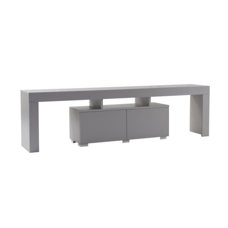 Meuble TV Banc TV gris L 180 cm, rangements, style moderne