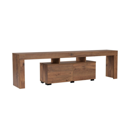 Meuble TV Banc TV décor pin atlantique L 180 cm, rangements, style moderne