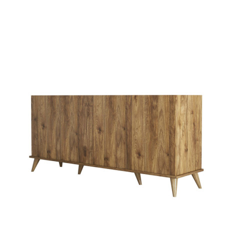 Console Meuble dentrée Bois décor noyer - L180 x H80,8 x P45 cm - Bohème